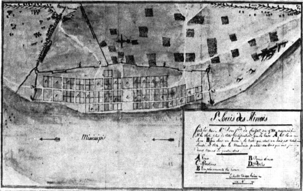 map, St. Louis, 1780, archives, Wikipedia